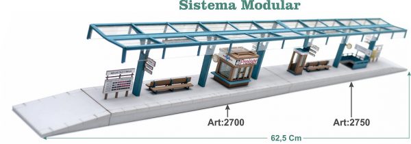 Andén Techado - Escala HO - Art.2750 - MinuatureWorld - Imagen 2