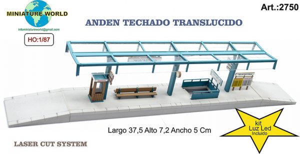 Andén Techado - Escala HO - Art.2750 - MinuatureWorld